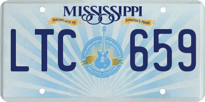 MS license plate LTC659