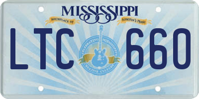 MS license plate LTC660