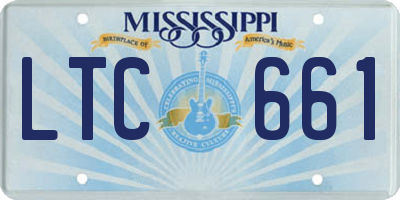 MS license plate LTC661