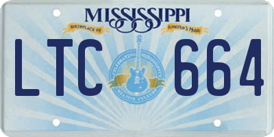 MS license plate LTC664
