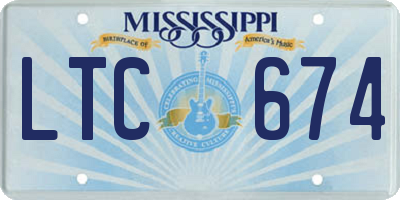MS license plate LTC674
