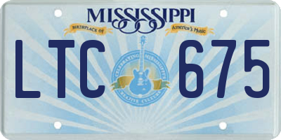 MS license plate LTC675