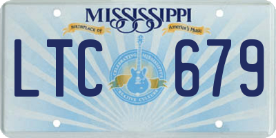 MS license plate LTC679