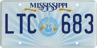 MS license plate LTC683