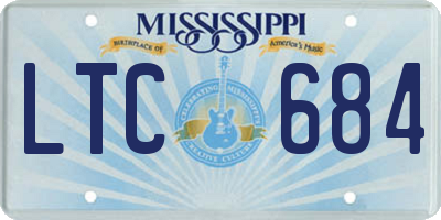 MS license plate LTC684