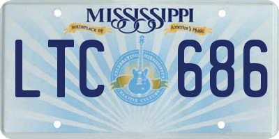 MS license plate LTC686
