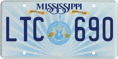 MS license plate LTC690