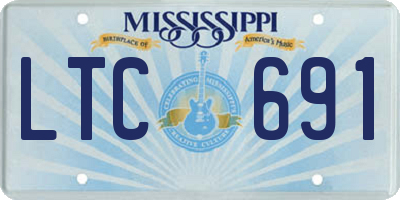 MS license plate LTC691