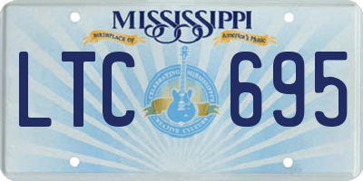 MS license plate LTC695
