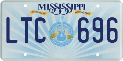 MS license plate LTC696