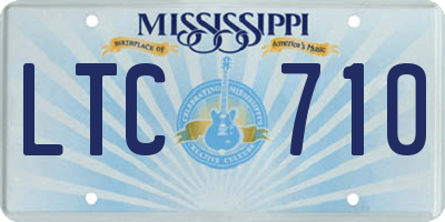 MS license plate LTC710