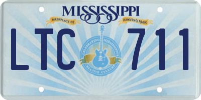 MS license plate LTC711
