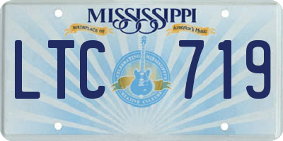 MS license plate LTC719