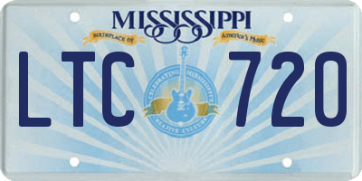 MS license plate LTC720