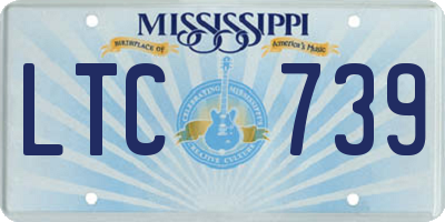 MS license plate LTC739