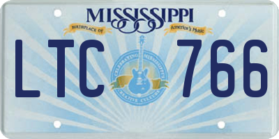 MS license plate LTC766