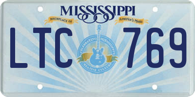 MS license plate LTC769