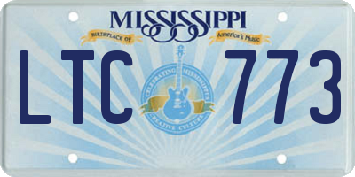 MS license plate LTC773