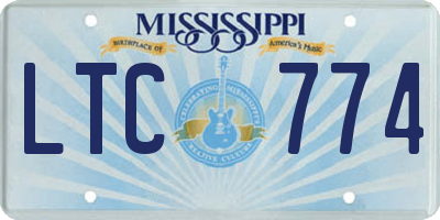 MS license plate LTC774