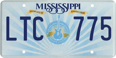 MS license plate LTC775