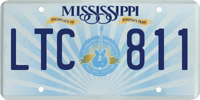 MS license plate LTC811
