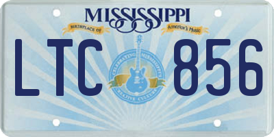 MS license plate LTC856