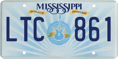 MS license plate LTC861