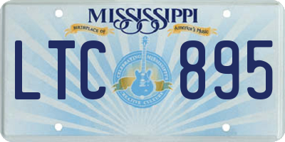 MS license plate LTC895