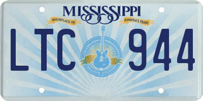 MS license plate LTC944