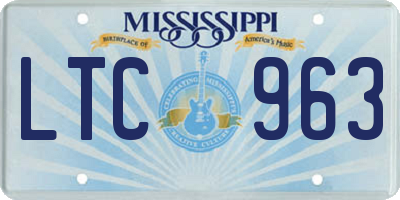 MS license plate LTC963