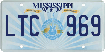 MS license plate LTC969