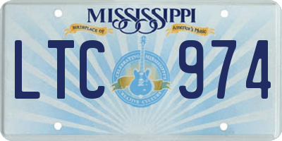 MS license plate LTC974