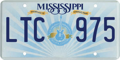 MS license plate LTC975