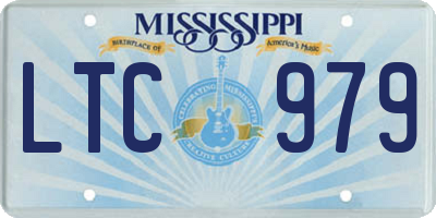 MS license plate LTC979
