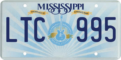 MS license plate LTC995