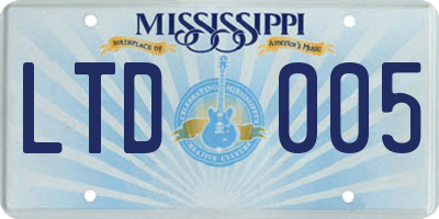 MS license plate LTD005