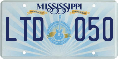 MS license plate LTD050
