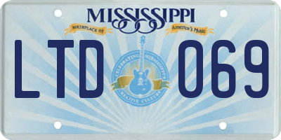 MS license plate LTD069