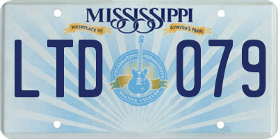 MS license plate LTD079