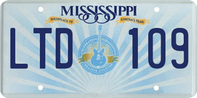 MS license plate LTD109