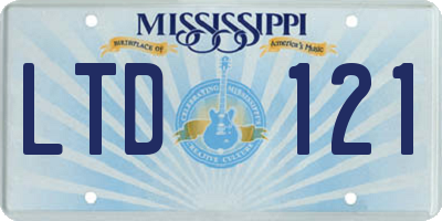 MS license plate LTD121