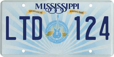 MS license plate LTD124