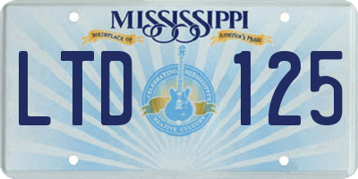 MS license plate LTD125