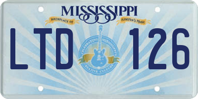 MS license plate LTD126