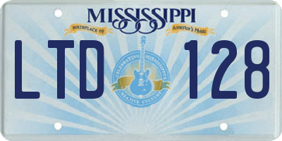 MS license plate LTD128