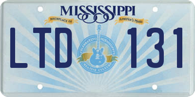 MS license plate LTD131