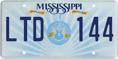 MS license plate LTD144