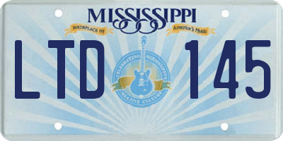 MS license plate LTD145