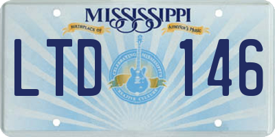 MS license plate LTD146
