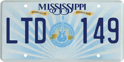 MS license plate LTD149